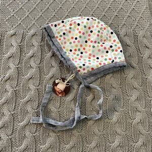 The Blueberry Hill Polka Dot Bonnet ~ 3-12M